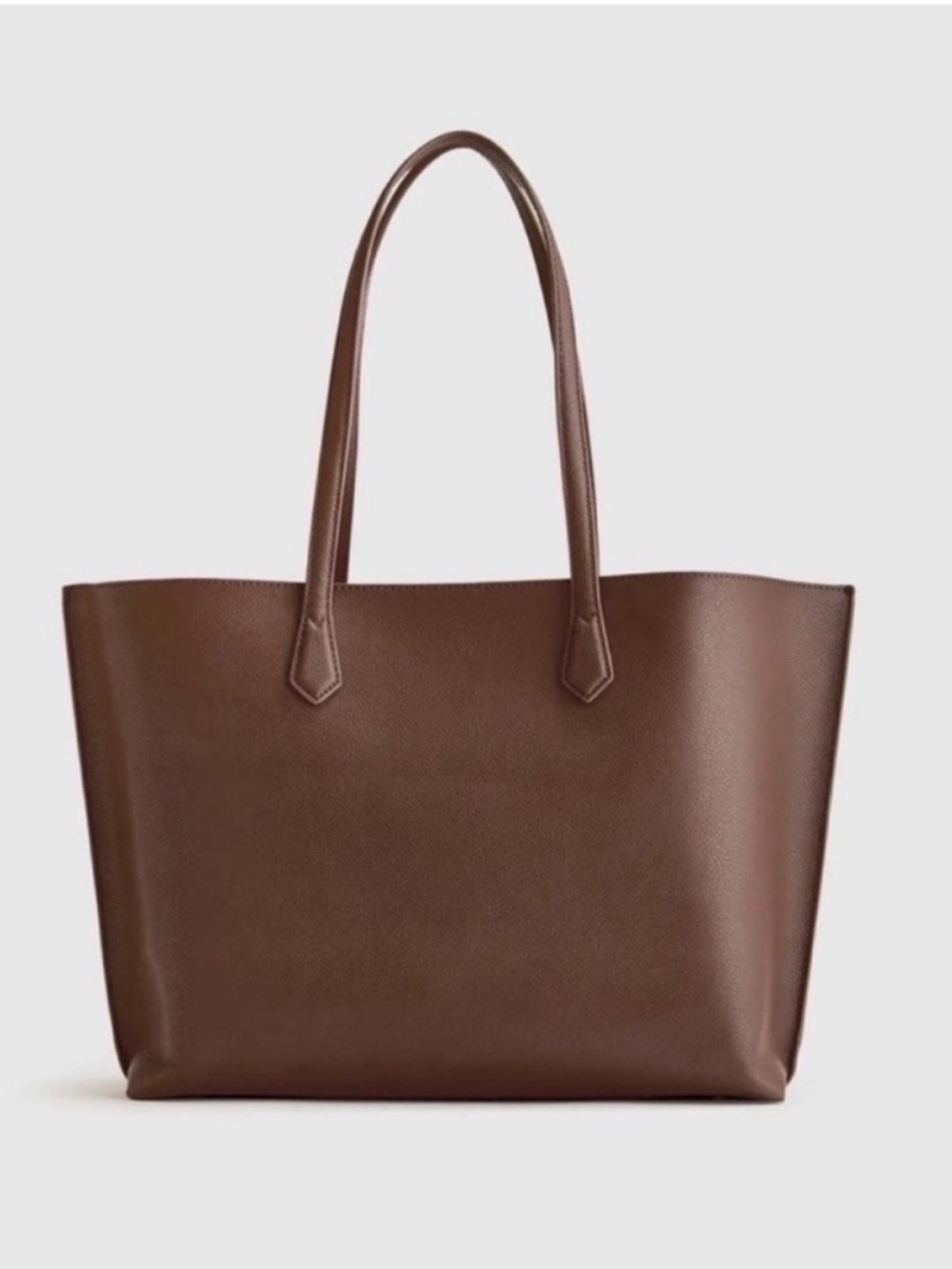 Quince Italian Leather Triple Compartment Shopper Tote